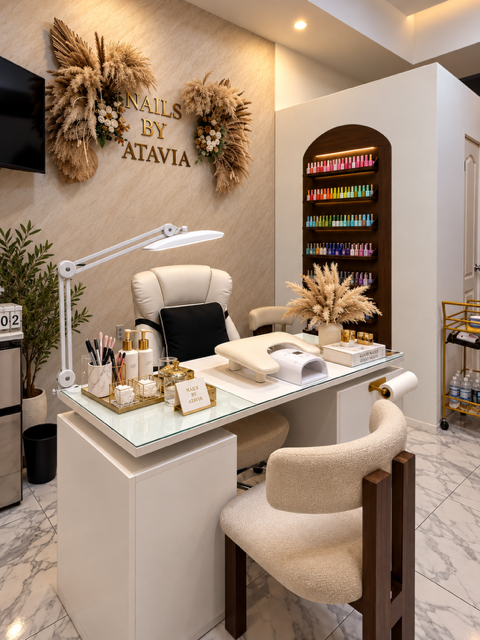 Atavia Nails studio interior, view 2